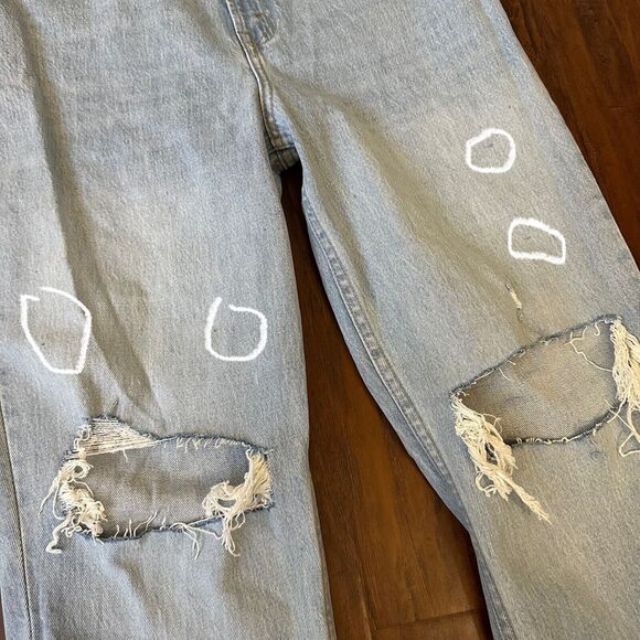 ABERCROMBIE & FITCH The 90s Jeans Blue Straight Ultra High Rise - Picture 5 of 16